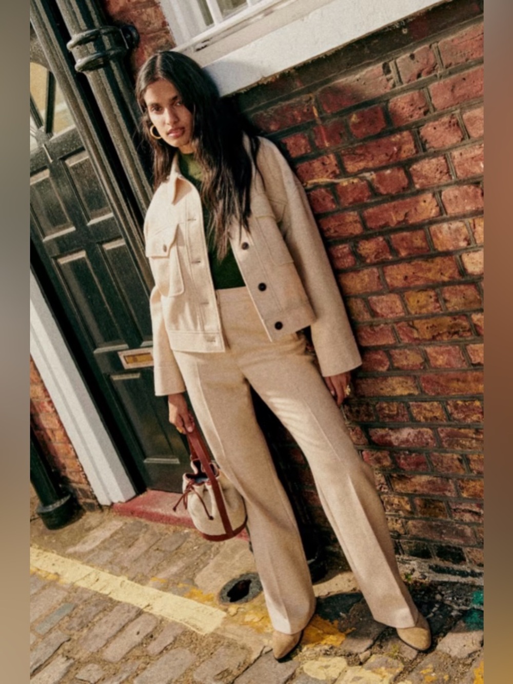 Sezane Martin Virgin Wool Trousers - Picture 2 of 11